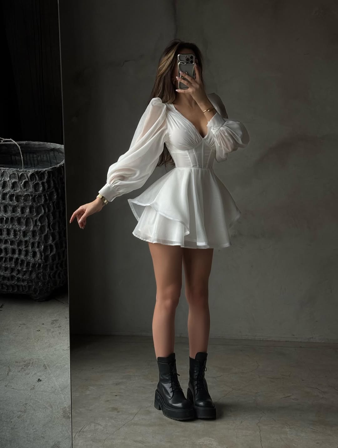 Chiffon Fitted Dress