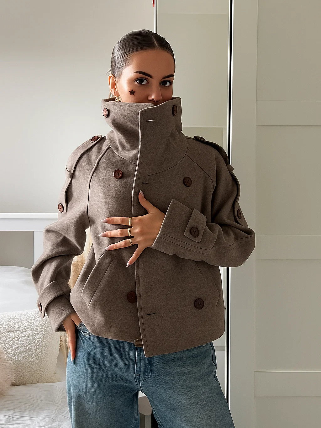 Vintage Double-Breasted Wool Jacket