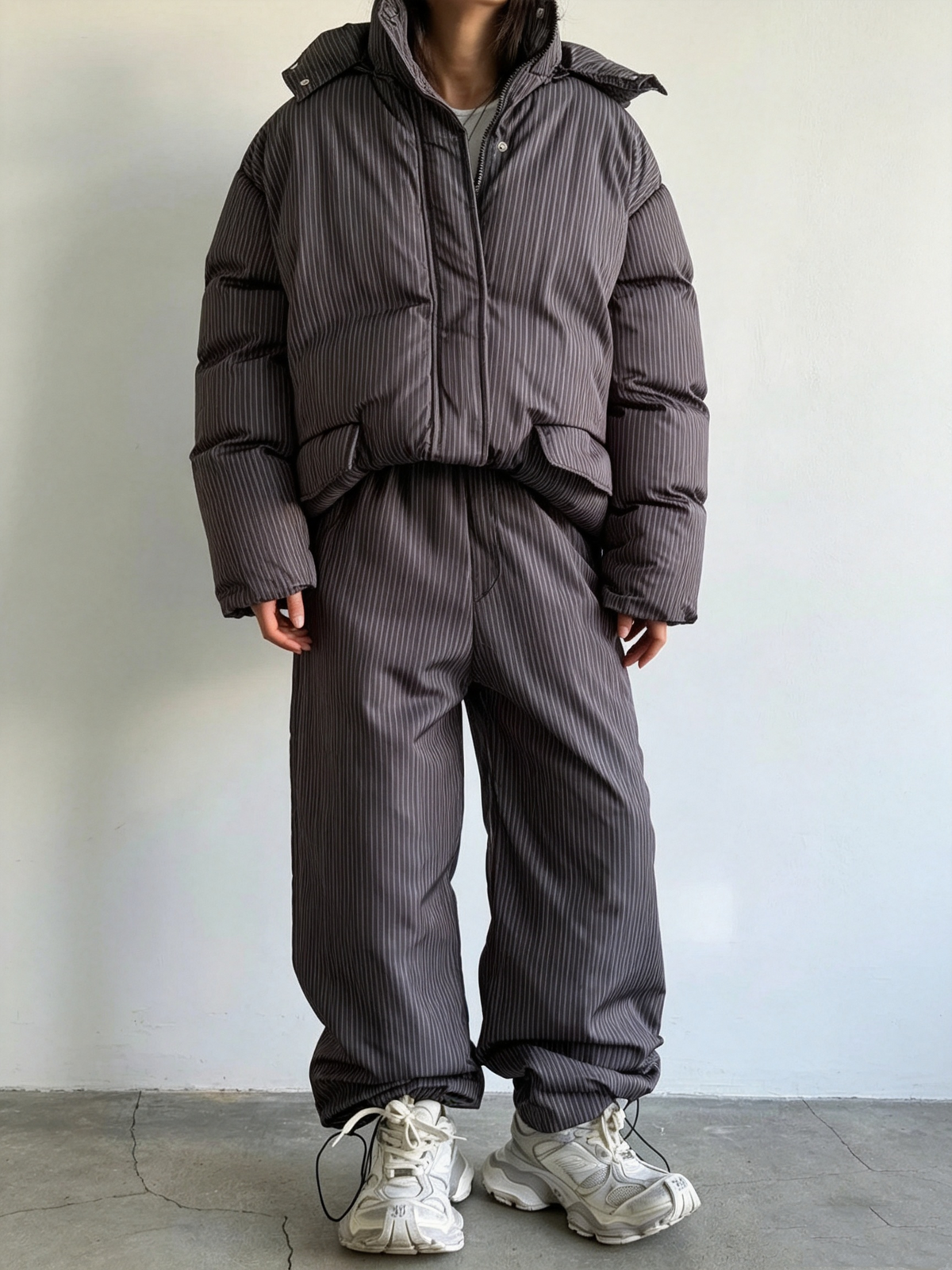Puffer Jacket Set-Stripe