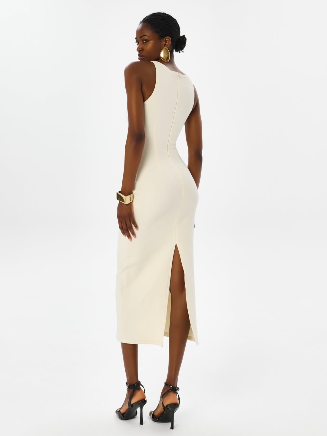 Retro Back-Slit Dress