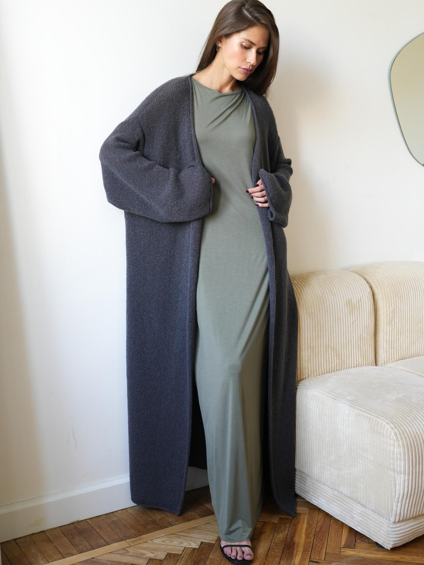 Lightweight Knit Long Cardigan