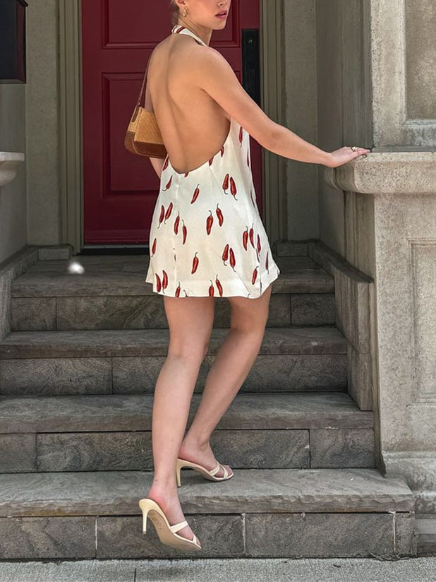 Spicy Summer Backless Mini Dress