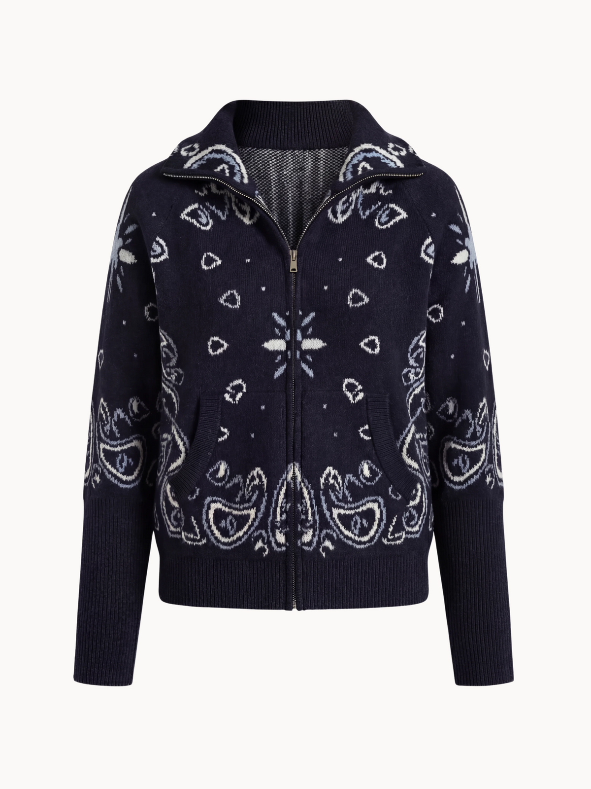 Retro Bandana Patterned Cardigan