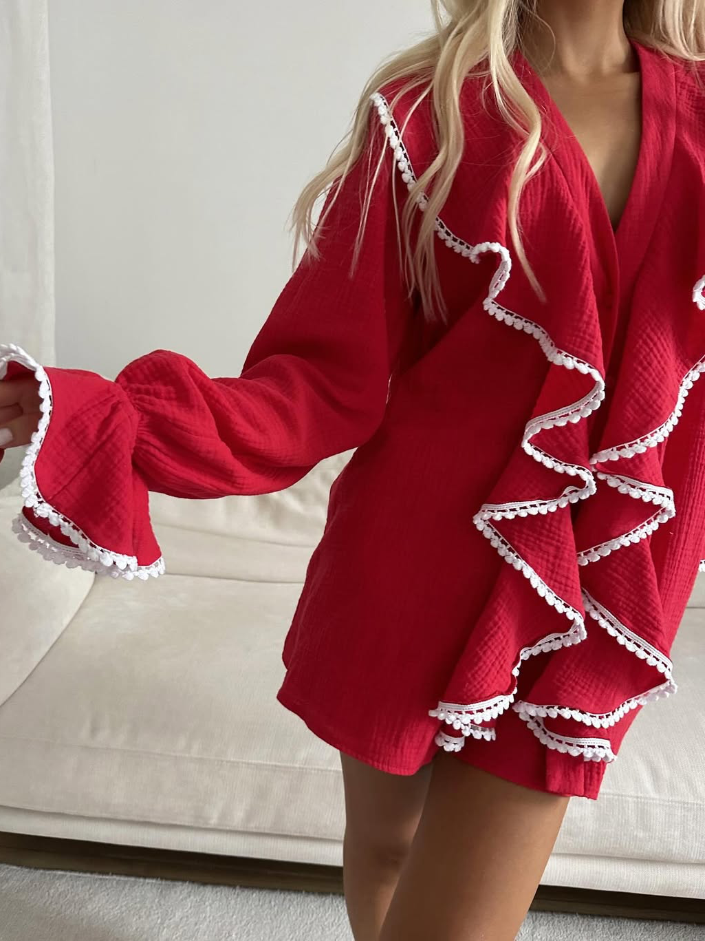 Cotton Color-Blocked Set