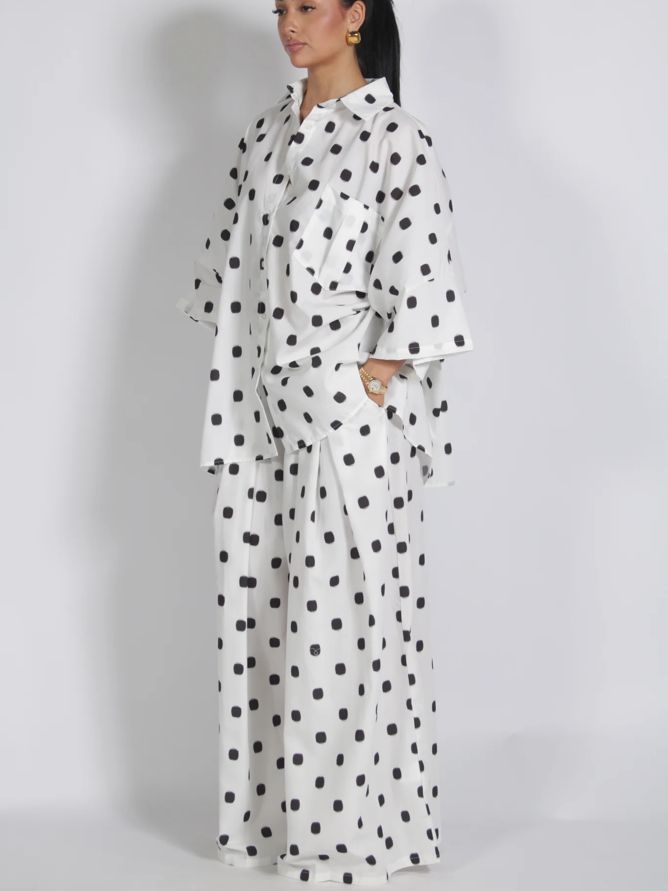 Retro Oversized Polka Dots Set