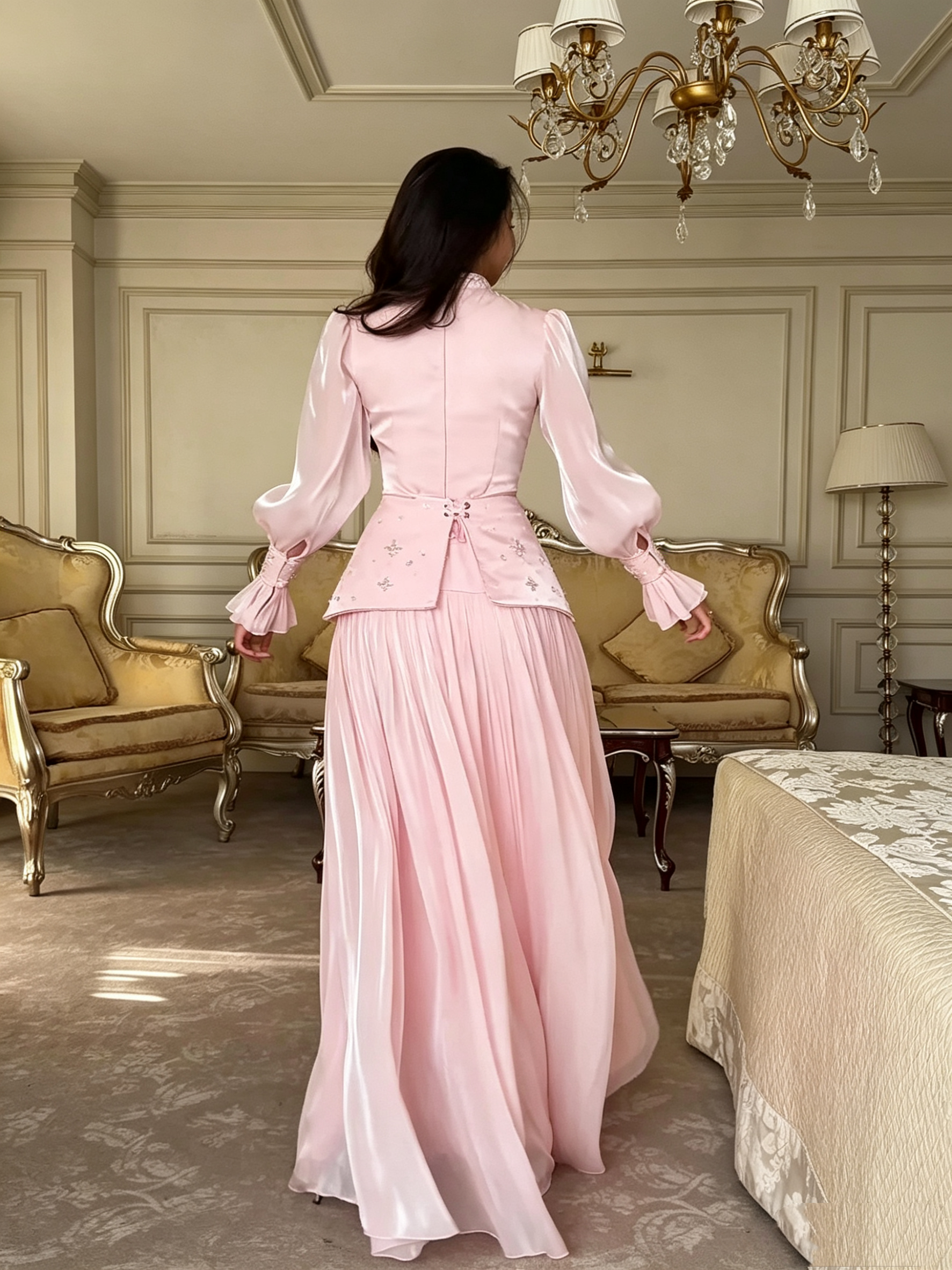 Cynthia Dress(with waist belt)