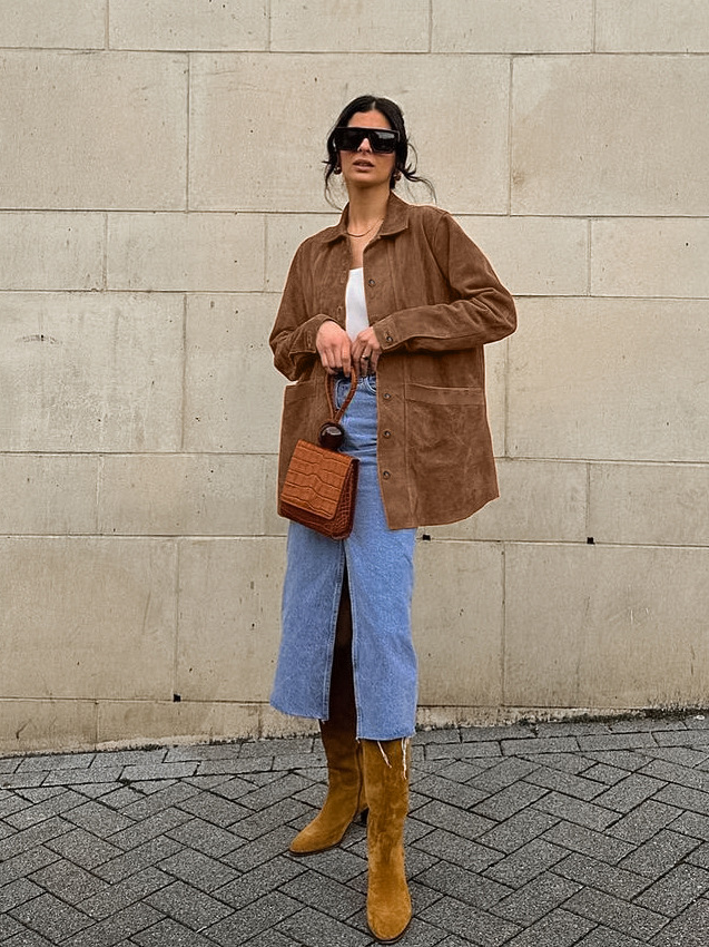 Lapel Suede Jacket