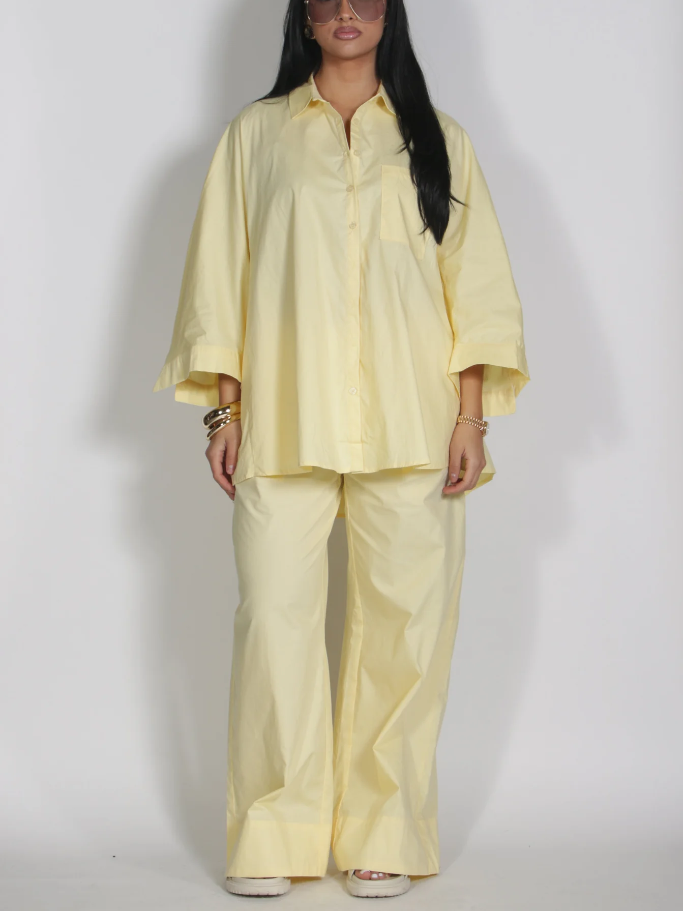 Retro Oversized Solid-Color Set