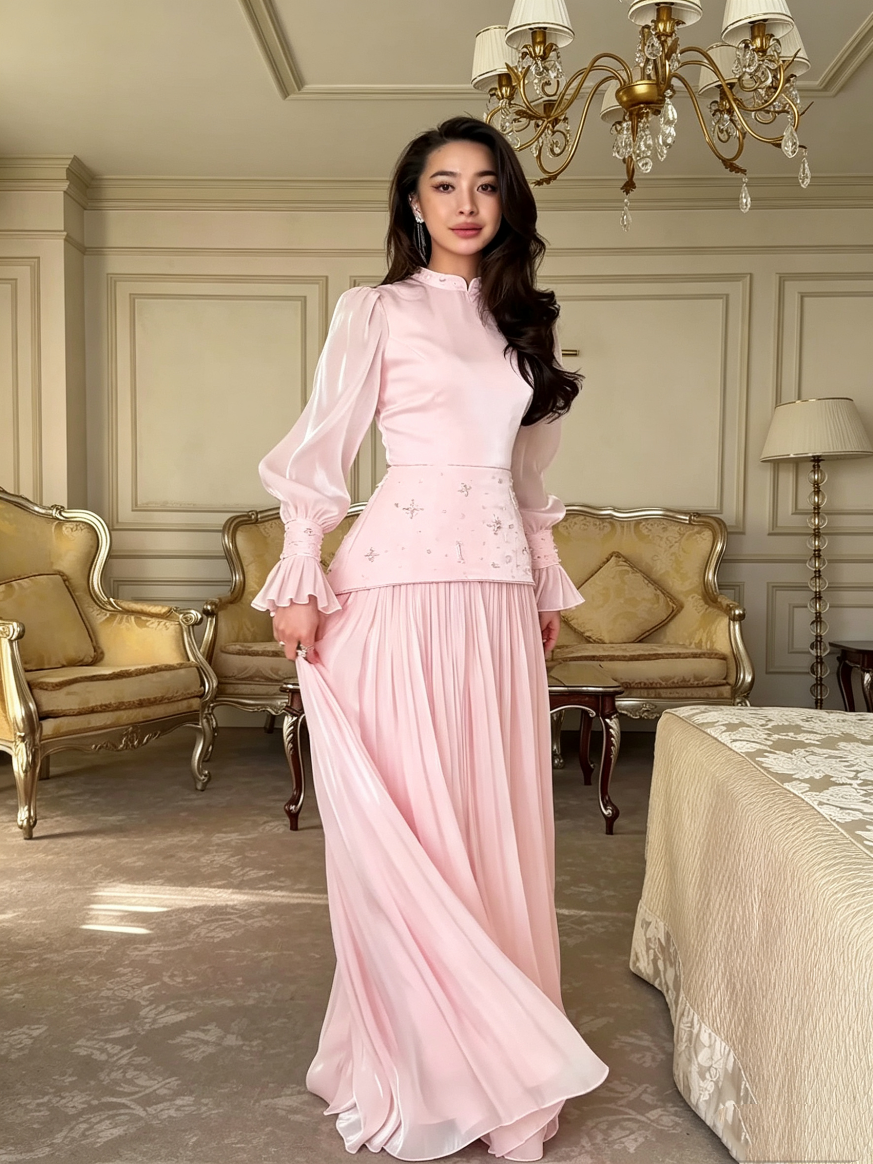 Cynthia Dress(with waist belt)