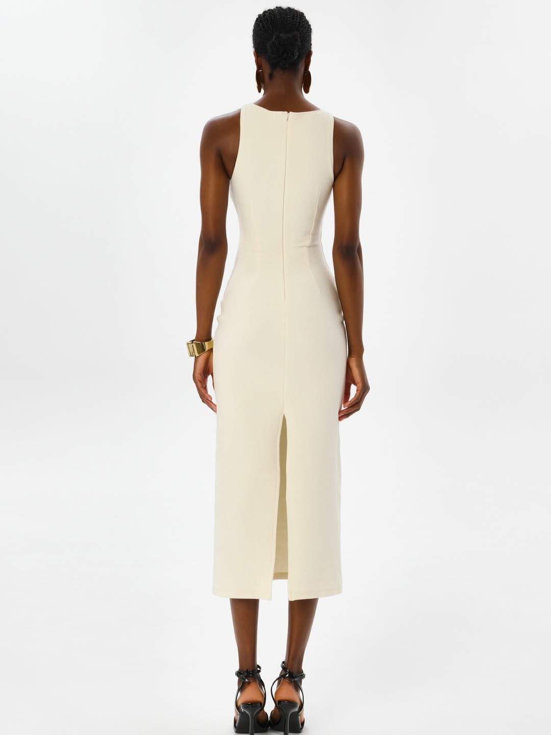 Retro Back-Slit Dress