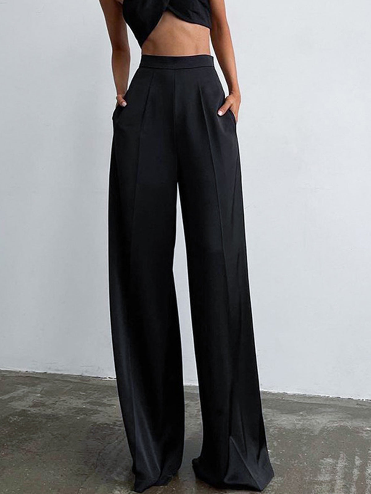 Oversized Satin Wide Leg Pants