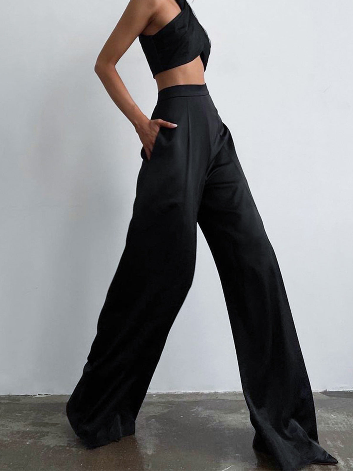 Oversized Satin Wide Leg Pants