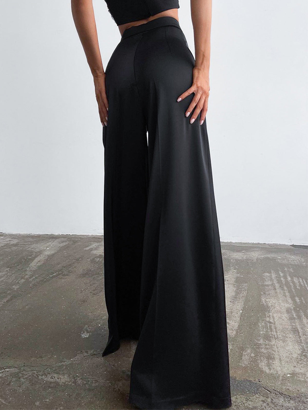 Oversized Satin Wide Leg Pants