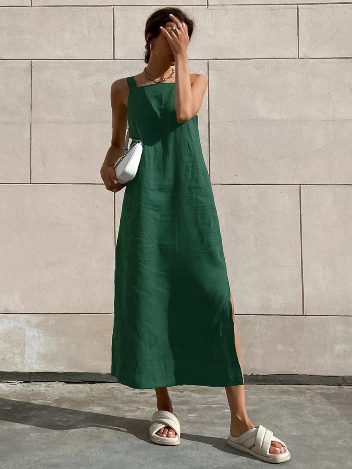 Minimalism Cotton Cami Long Dress