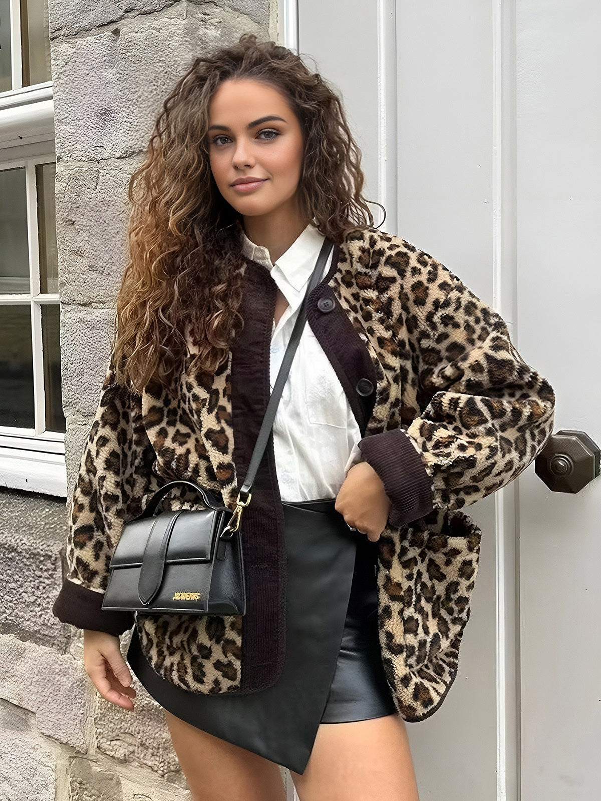 Megan Leopard Printed Coat