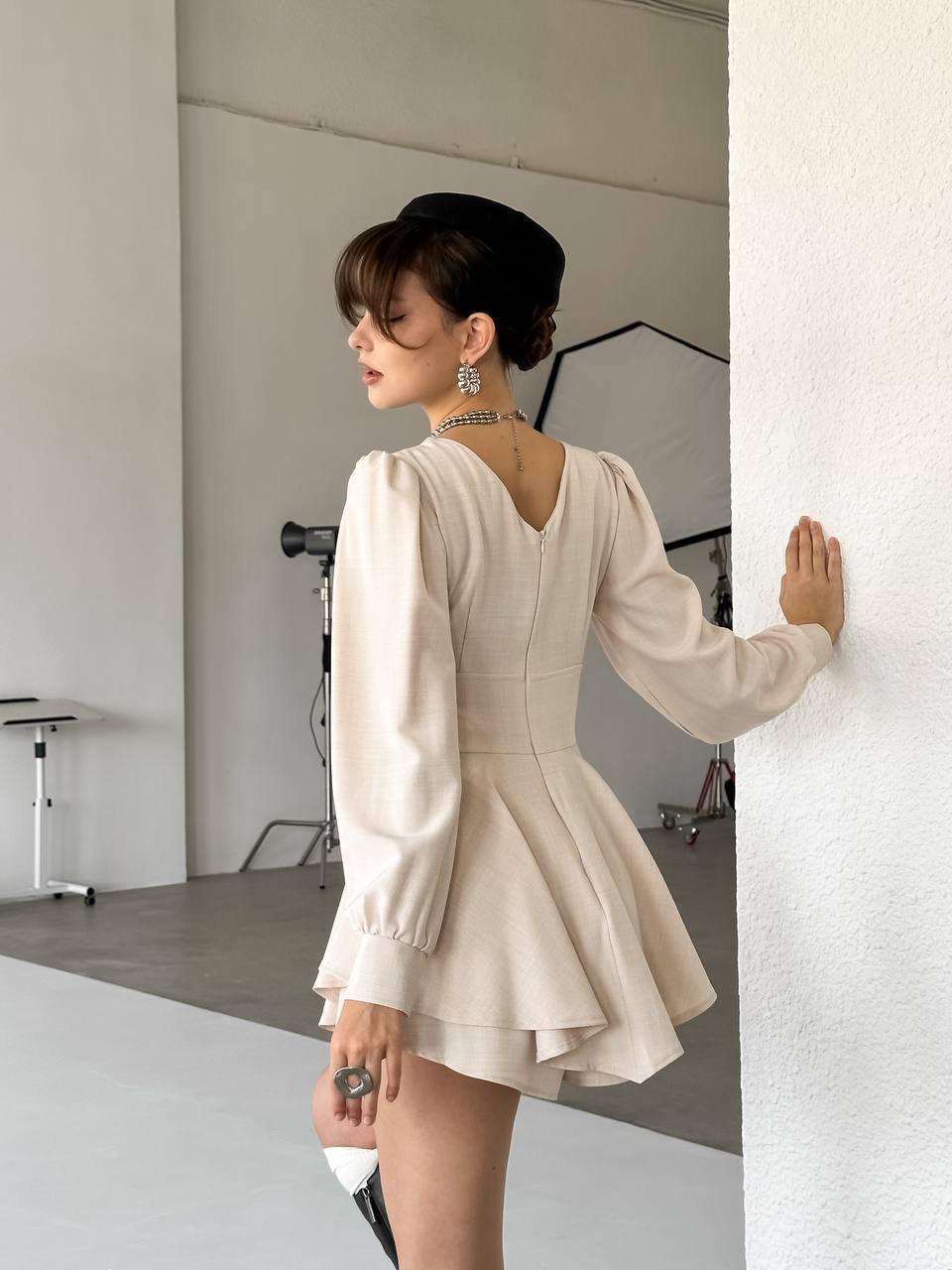 Retro V-neck Dress