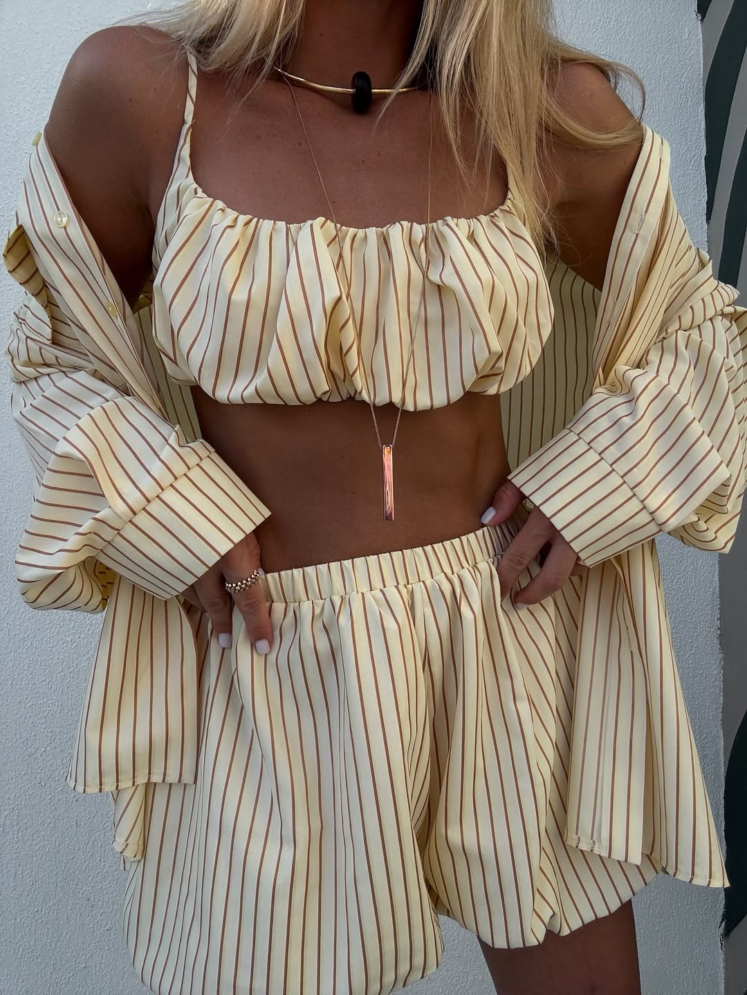 Striped Three-Piece Set