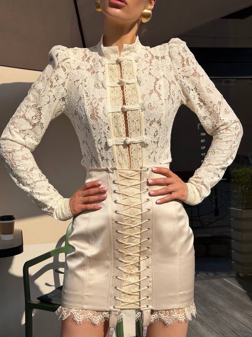 Satin Tie-Waist Skirt