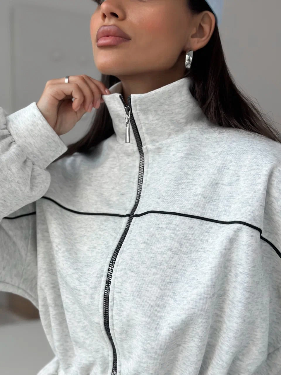 Drawstring Waist Sweatpants Set