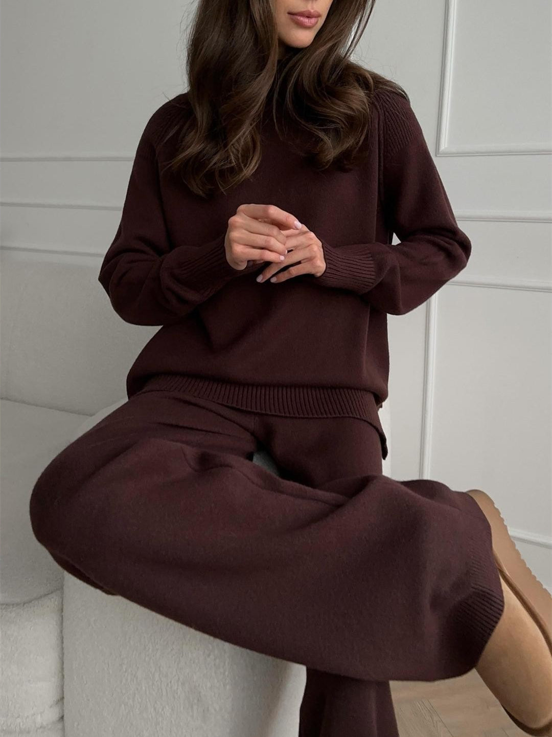 Basic Cozy Knit Two Piece Set