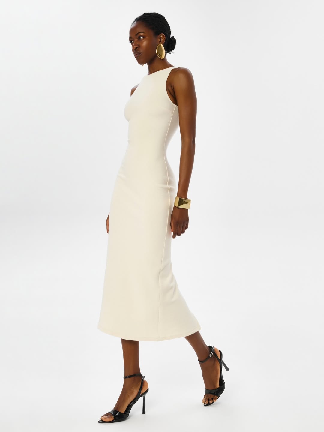 Retro Back-Slit Dress