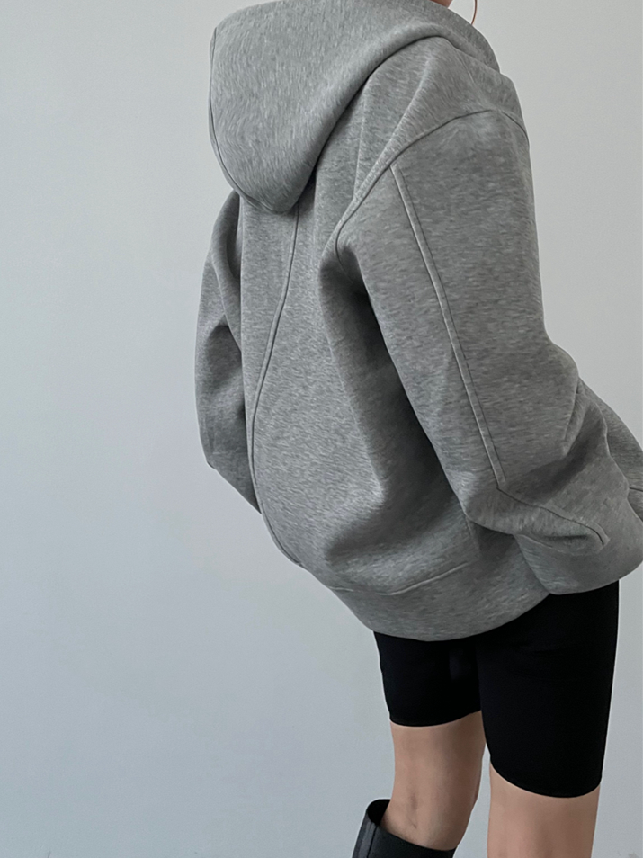 Minimalist Zipper Hooded Sweatshirt