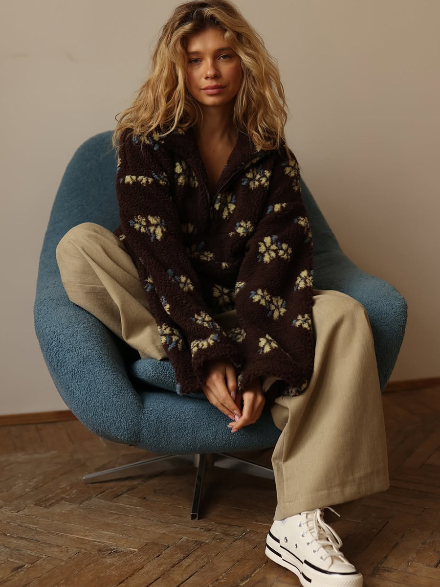 Floral Fleece Jacket