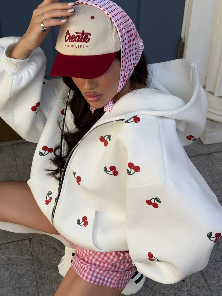 Cherry Print Hoodie