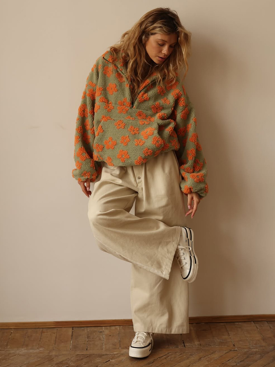 Floral Fleece Jacket