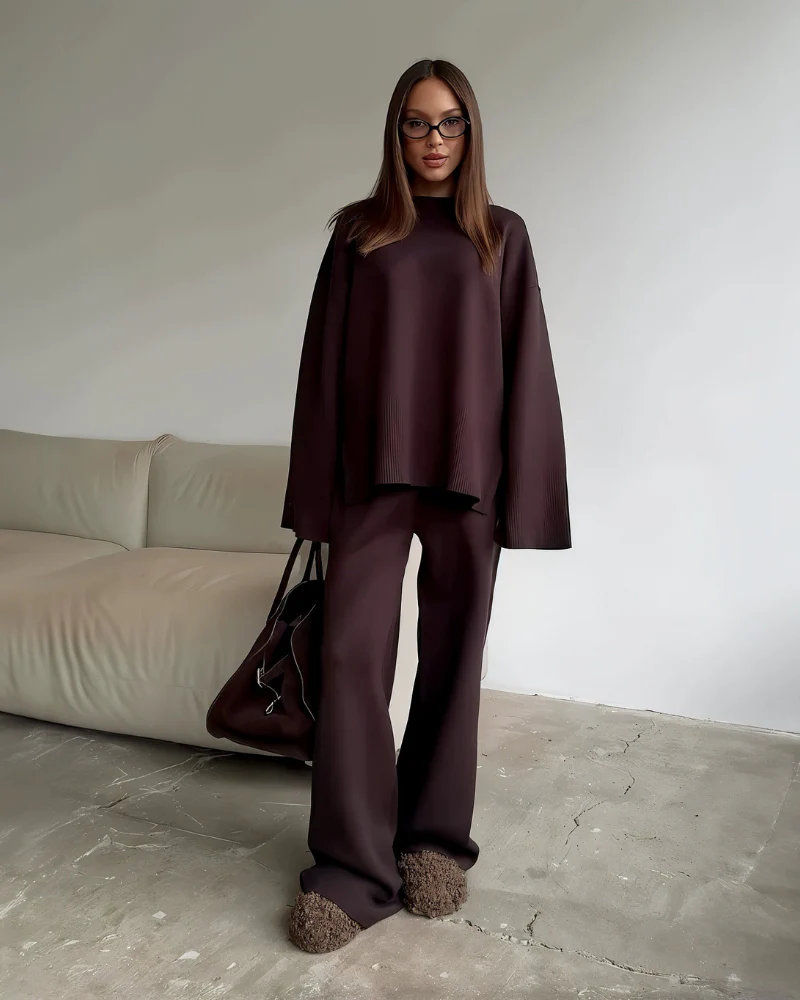 Cozy two-piece long pants set