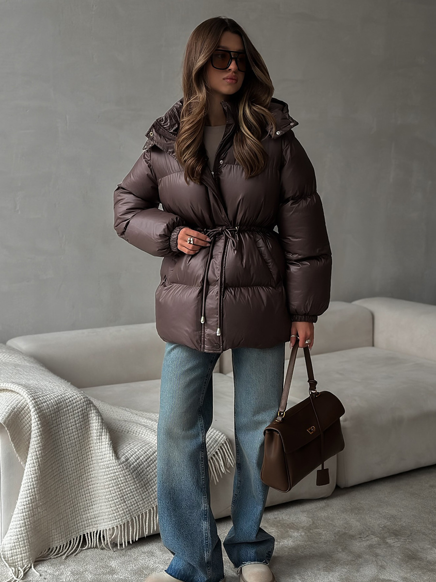 Hooded Zipper Down Jacket