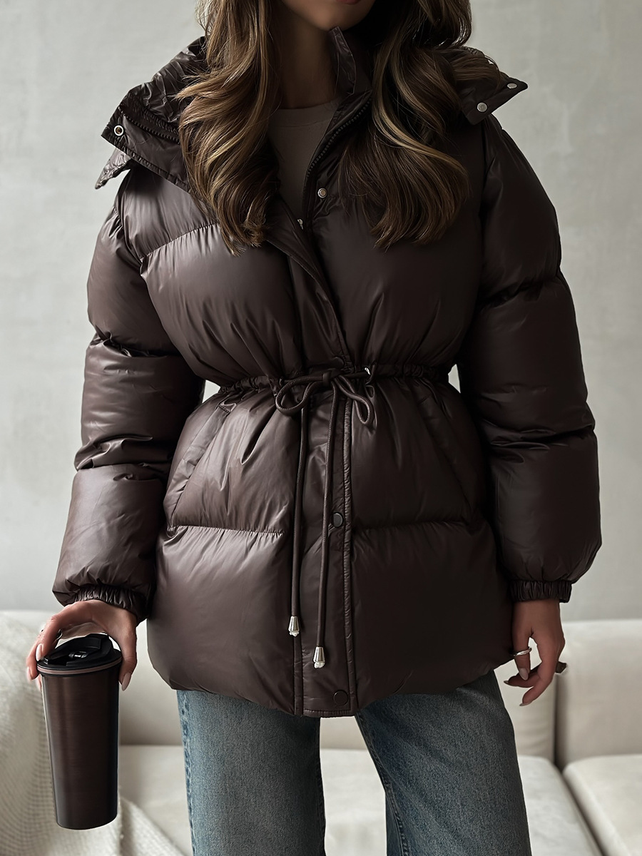 Hooded Zipper Down Jacket