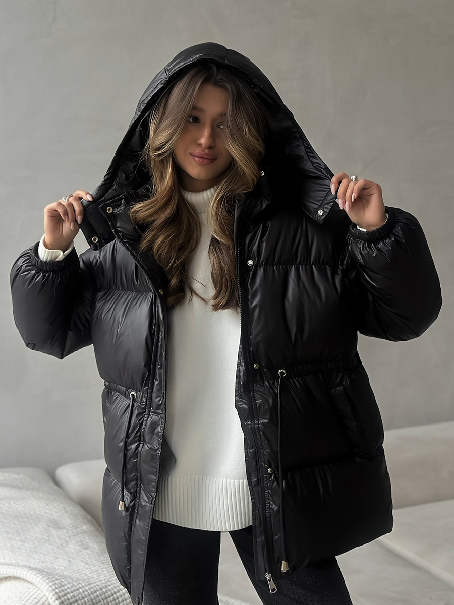 Hooded Zipper Down Jacket