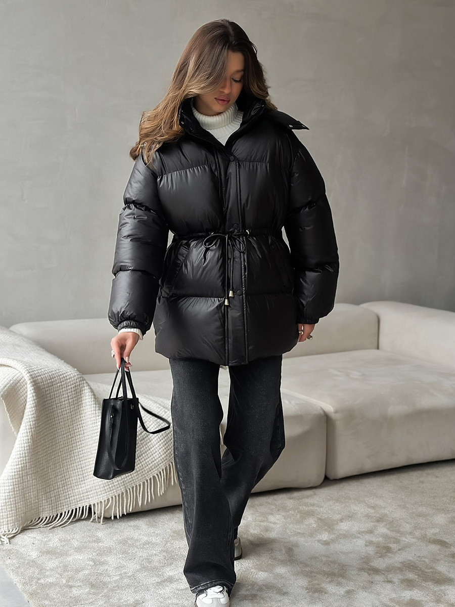 Hooded Zipper Down Jacket