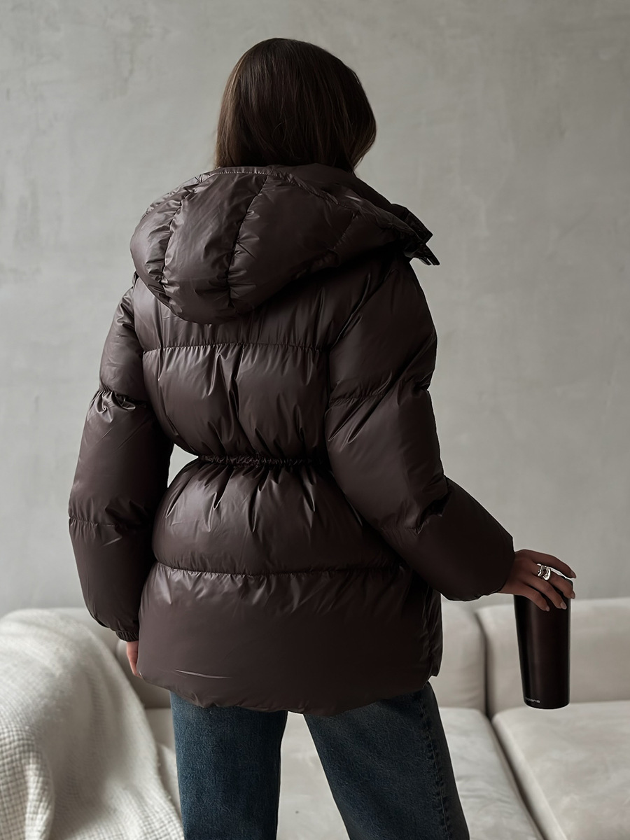 Hooded Zipper Down Jacket
