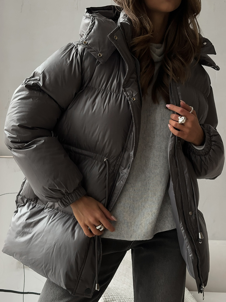 Hooded Zipper Down Jacket