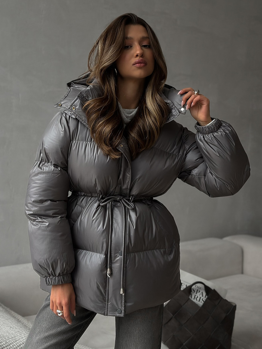 Hooded Zipper Down Jacket