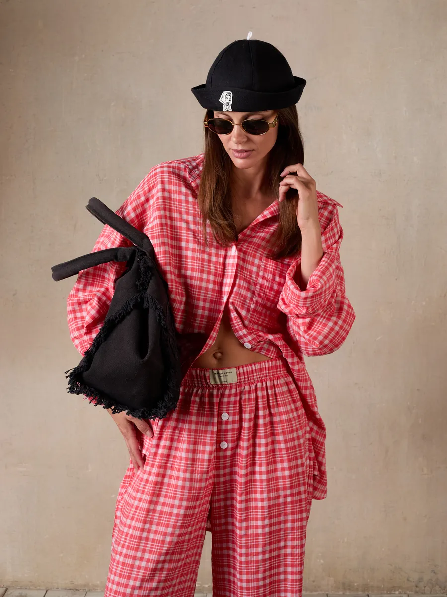 Checkered Loose-Fitting Set