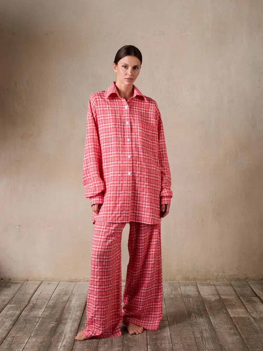 Checkered Loose-Fitting Set
