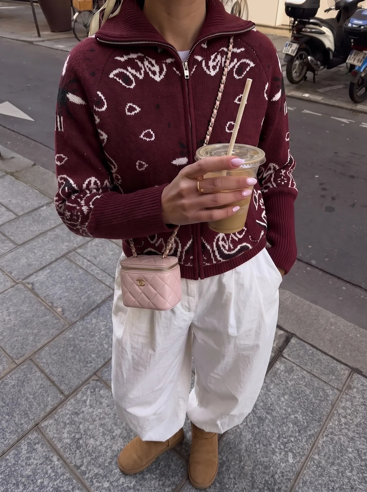 Retro Bandana Patterned Cardigan