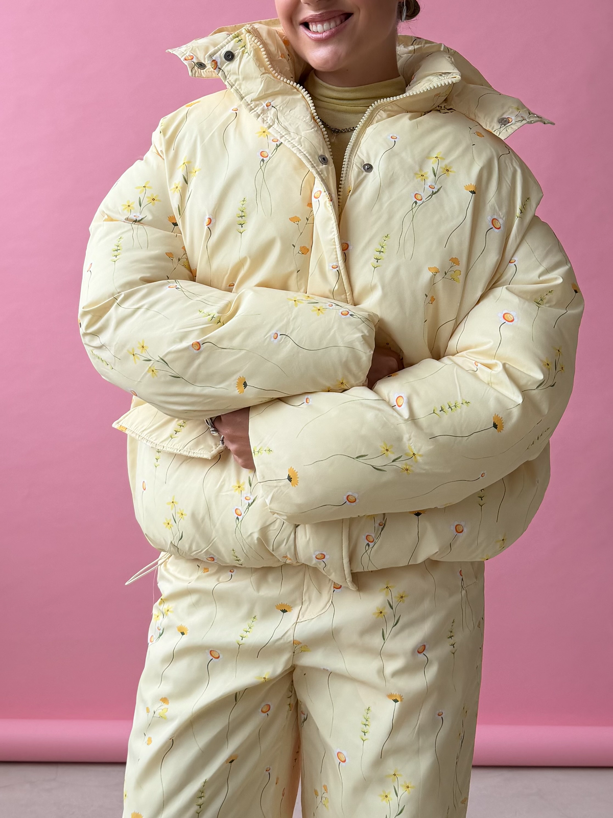 Puffer Jacket Set-Yellow
